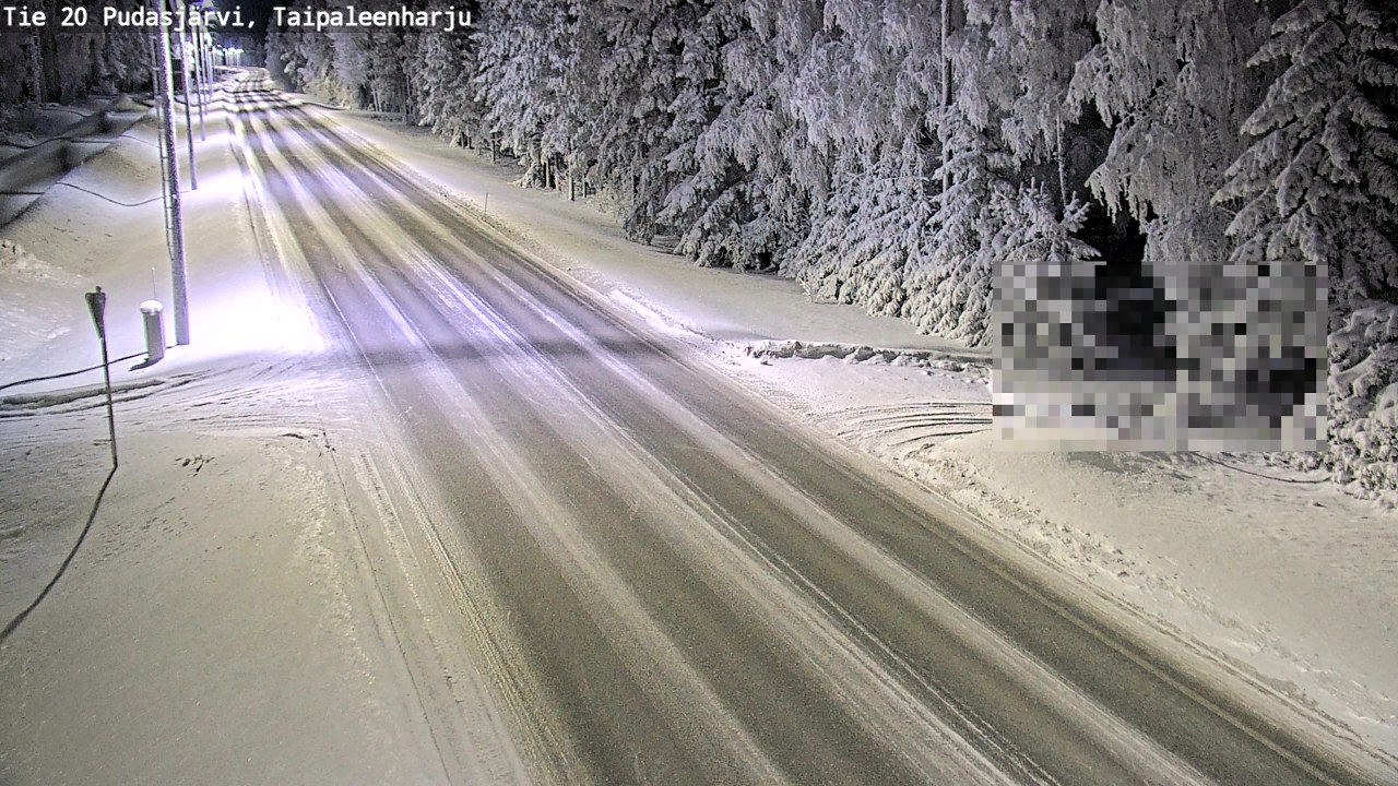 Kelikamerat Kuva Tie 20 Pudasjärvi, Taipaleenharju, Pudasjärvi, Pohjois-Pohjanmaa