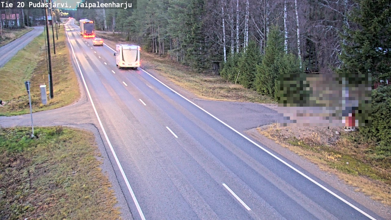 Kelikamerat Kuva Tie 20 Pudasjärvi, Taipaleenharju, Pudasjärvi, Pohjois-Pohjanmaa