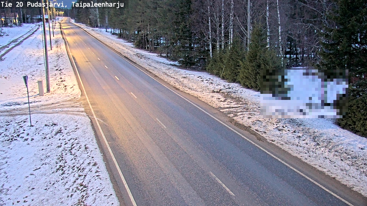 Kelikamerat Kuva Tie 20 Pudasjärvi, Taipaleenharju, Pudasjärvi, Pohjois-Pohjanmaa