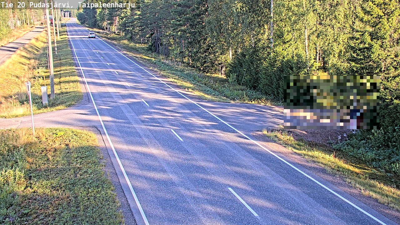 Weather Camera Image Väg 20 Pudasjärvi, Taipaleenharju, Pudasjärvi, Pohjois-Pohjanmaa