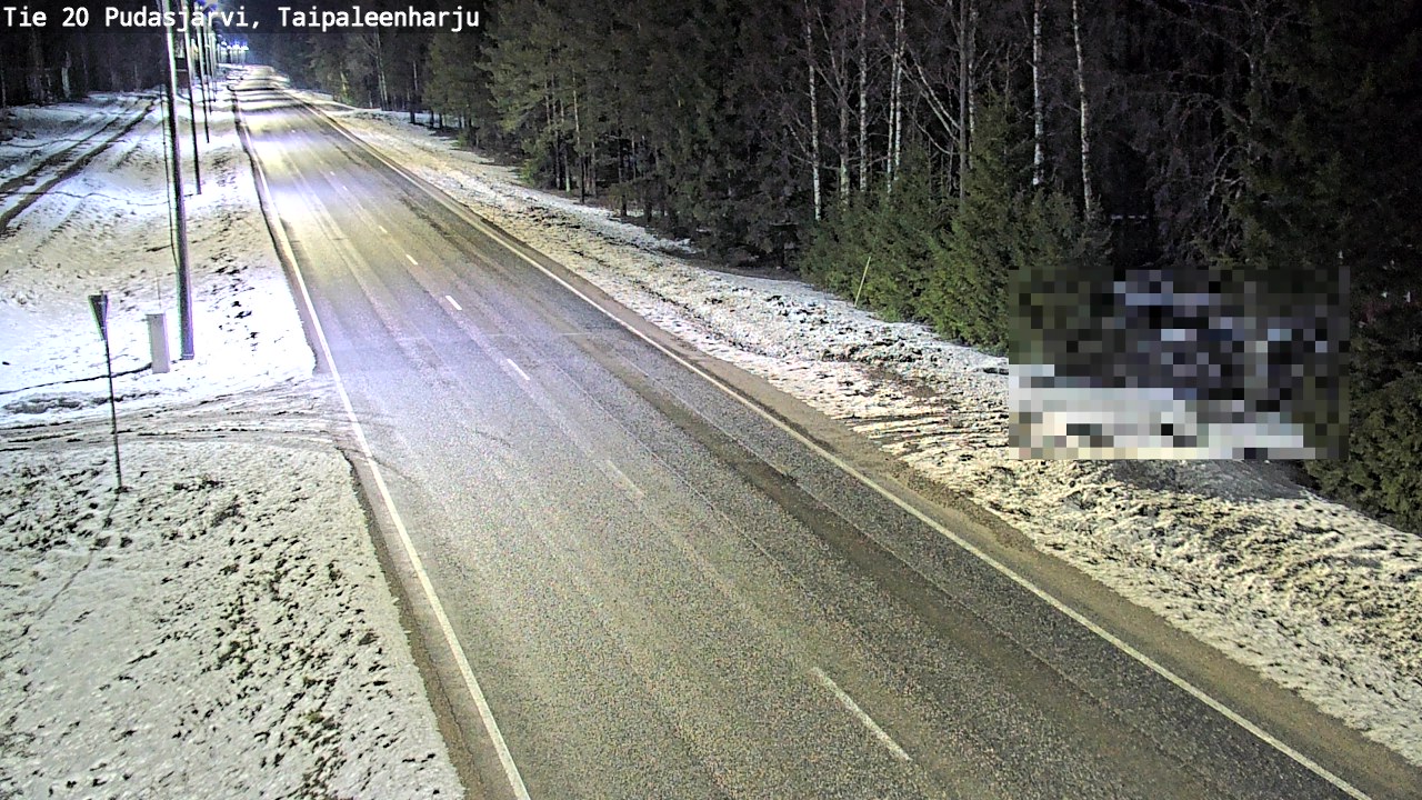 Kelikamerat Kuva Tie 20 Pudasjärvi, Taipaleenharju, Pudasjärvi, Pohjois-Pohjanmaa