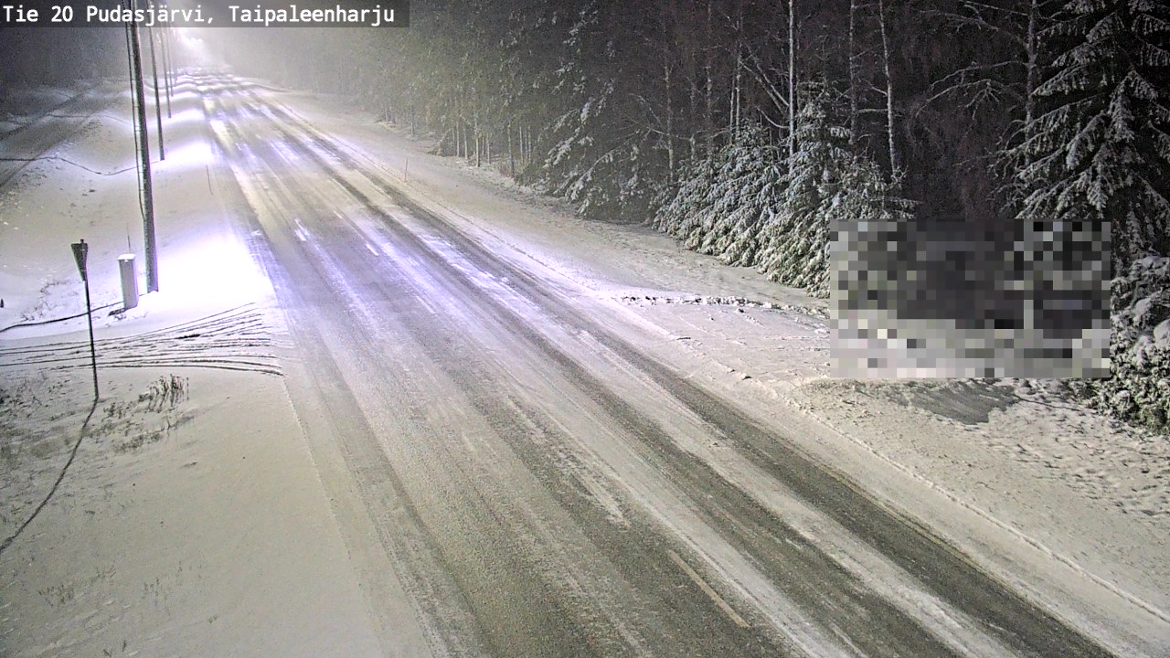 Weather Camera Image Road 20 Pudasjärvi, Taipaleenharju, Pudasjärvi, Pohjois-Pohjanmaa