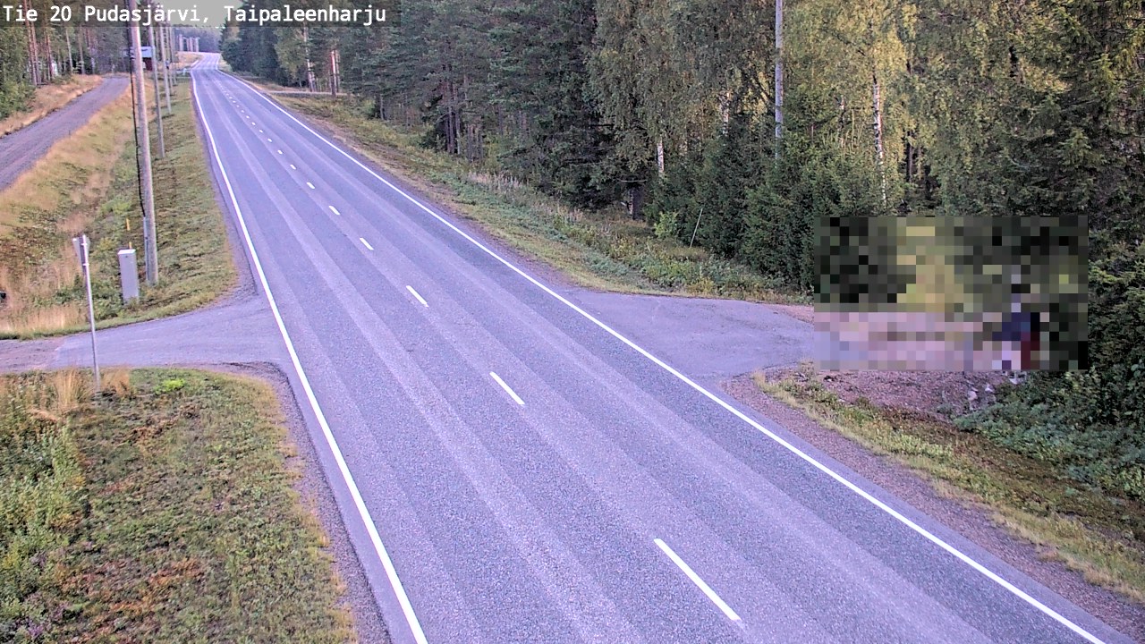 Kelikamerat Kuva Tie 20 Pudasjärvi, Taipaleenharju, Pudasjärvi, Pohjois-Pohjanmaa