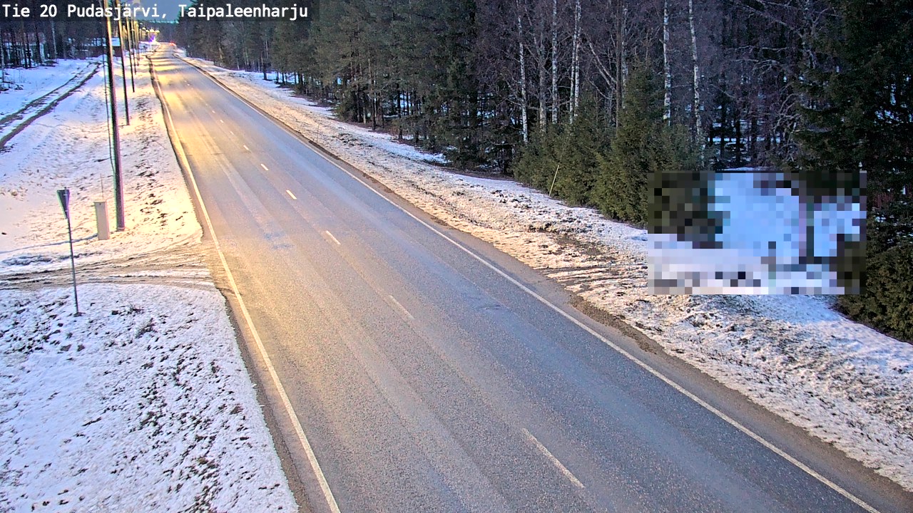 Kelikamerat Kuva Tie 20 Pudasjärvi, Taipaleenharju, Pudasjärvi, Pohjois-Pohjanmaa