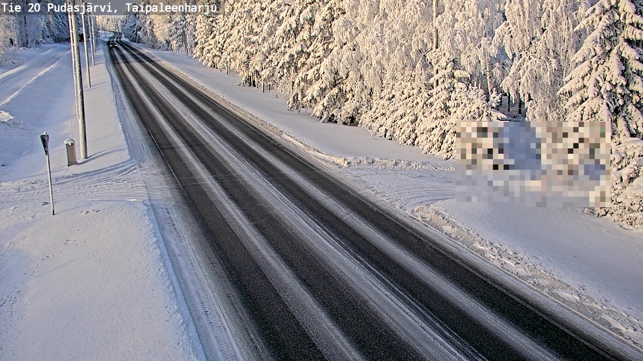 Kelikamerat Kuva Tie 20 Pudasjärvi, Taipaleenharju, Pudasjärvi, Pohjois-Pohjanmaa