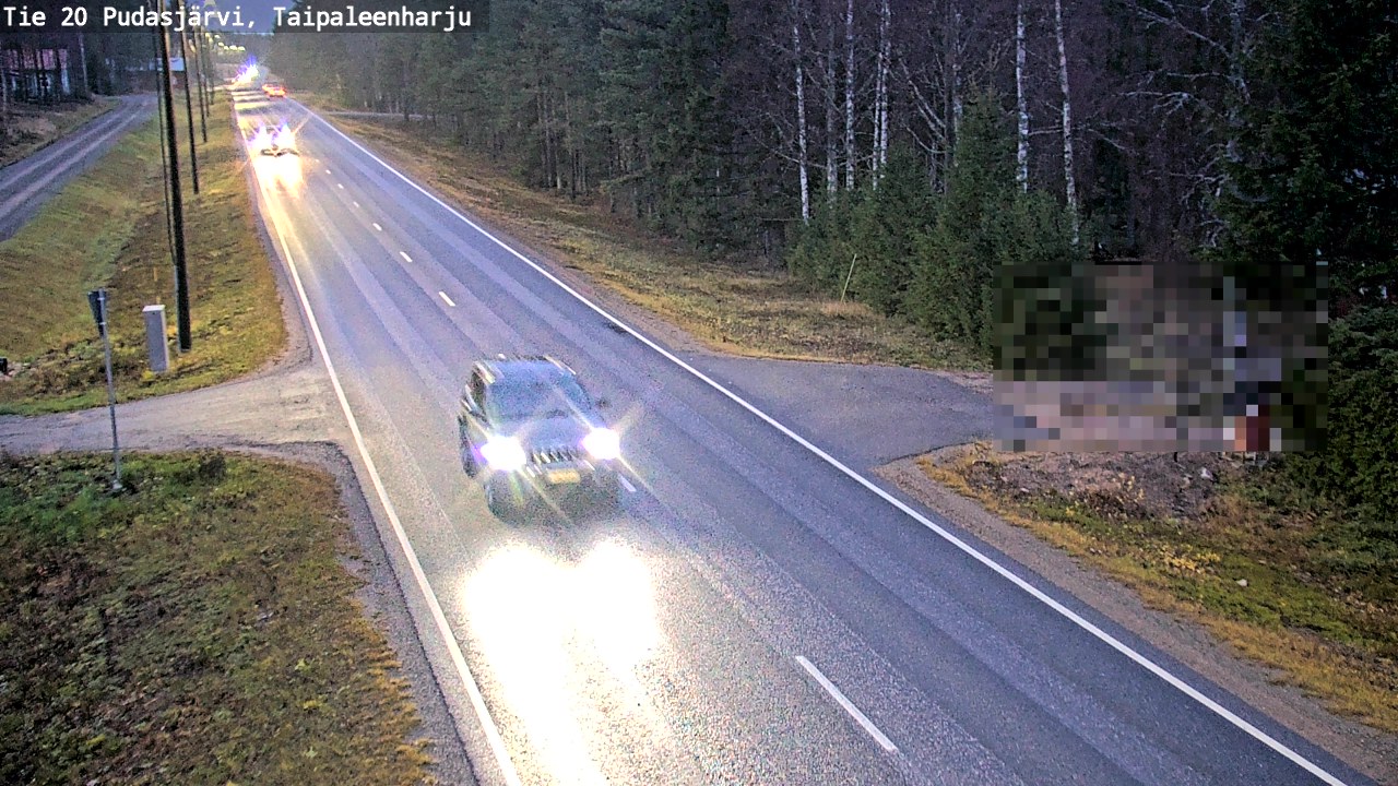 Kelikamerat Kuva Tie 20 Pudasjärvi, Taipaleenharju, Pudasjärvi, Pohjois-Pohjanmaa