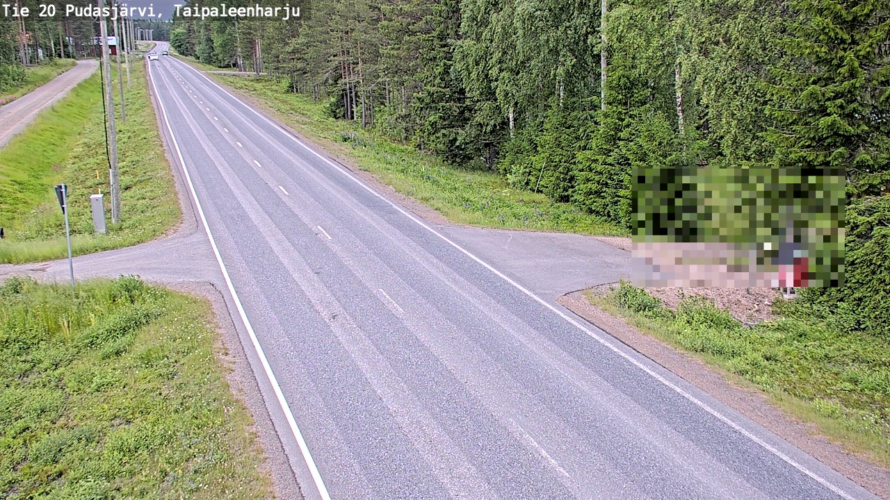 Kelikamerat Kuva Tie 20 Pudasjärvi, Taipaleenharju, Pudasjärvi, Pohjois-Pohjanmaa