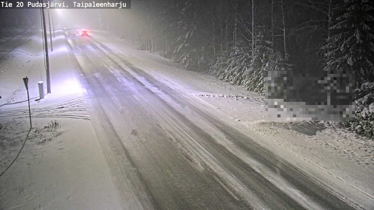 Weather Camera Image Road 20 Pudasjärvi, Taipaleenharju, Pudasjärvi, Pohjois-Pohjanmaa