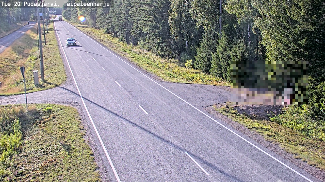 Kelikamerat Kuva Tie 20 Pudasjärvi, Taipaleenharju, Pudasjärvi, Pohjois-Pohjanmaa