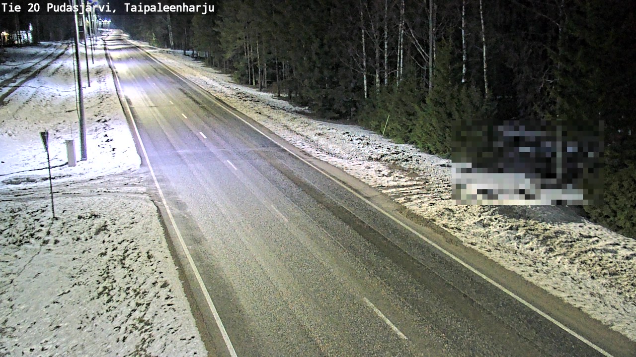 Kelikamerat Kuva Tie 20 Pudasjärvi, Taipaleenharju, Pudasjärvi, Pohjois-Pohjanmaa