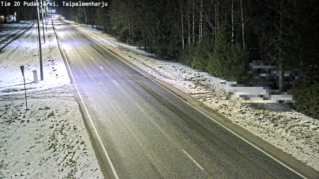 Kelikamerat Kuva Tie 20 Pudasjärvi, Taipaleenharju, Pudasjärvi, Pohjois-Pohjanmaa