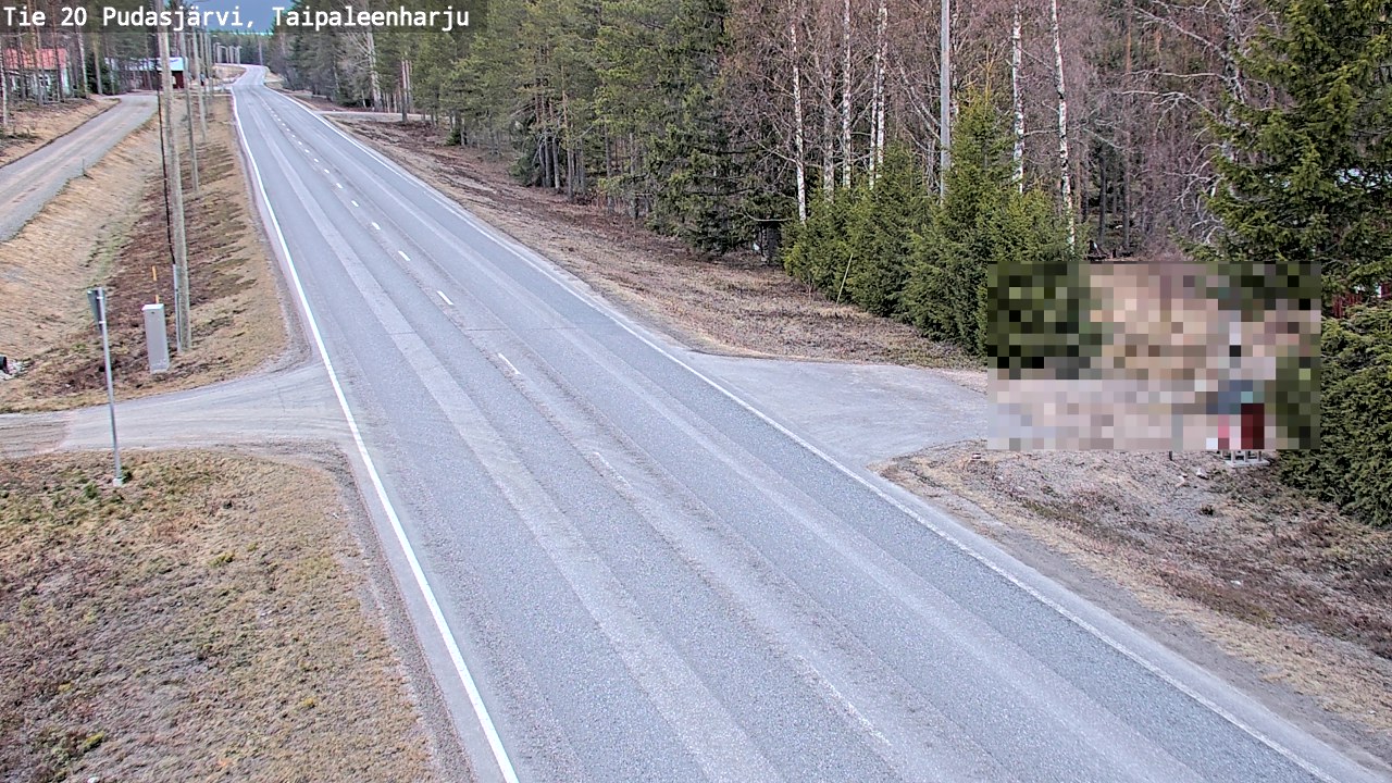 Weather Camera Image Väg 20 Pudasjärvi, Taipaleenharju, Pudasjärvi, Pohjois-Pohjanmaa