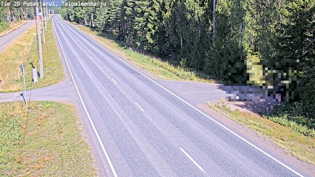 Weather Camera Image Väg 20 Pudasjärvi, Taipaleenharju, Pudasjärvi, Pohjois-Pohjanmaa
