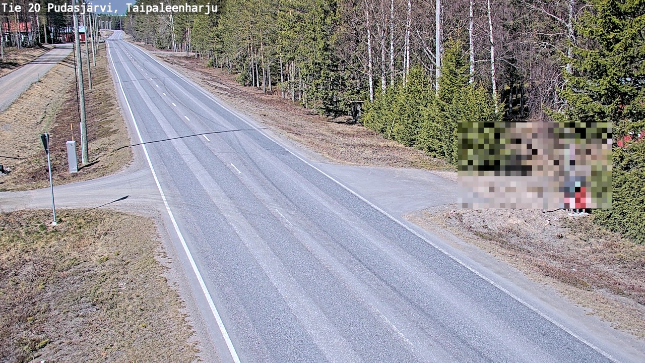 Weather Camera Image Väg 20 Pudasjärvi, Taipaleenharju, Pudasjärvi, Pohjois-Pohjanmaa