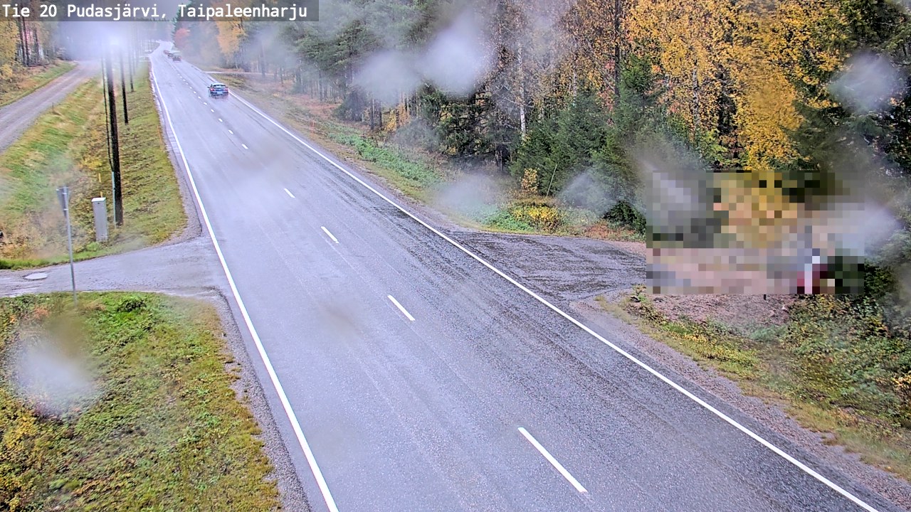 Weather Camera Image Väg 20 Pudasjärvi, Taipaleenharju, Pudasjärvi, Pohjois-Pohjanmaa