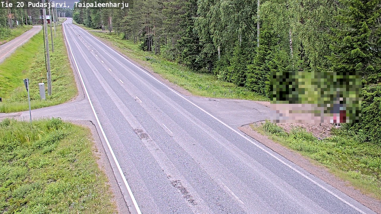 Kelikamerat Kuva Tie 20 Pudasjärvi, Taipaleenharju, Pudasjärvi, Pohjois-Pohjanmaa