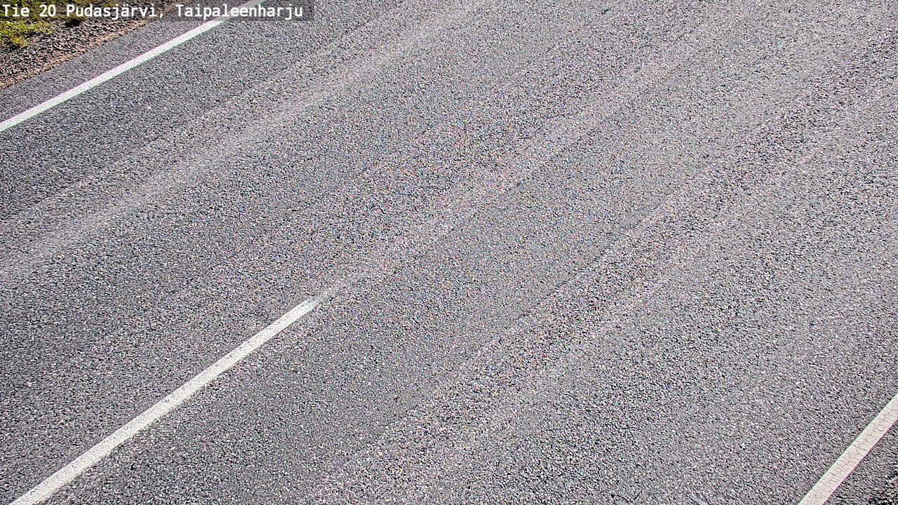 Weather Camera Image Road 20 Pudasjärvi, Taipaleenharju, Pudasjärvi, Pohjois-Pohjanmaa