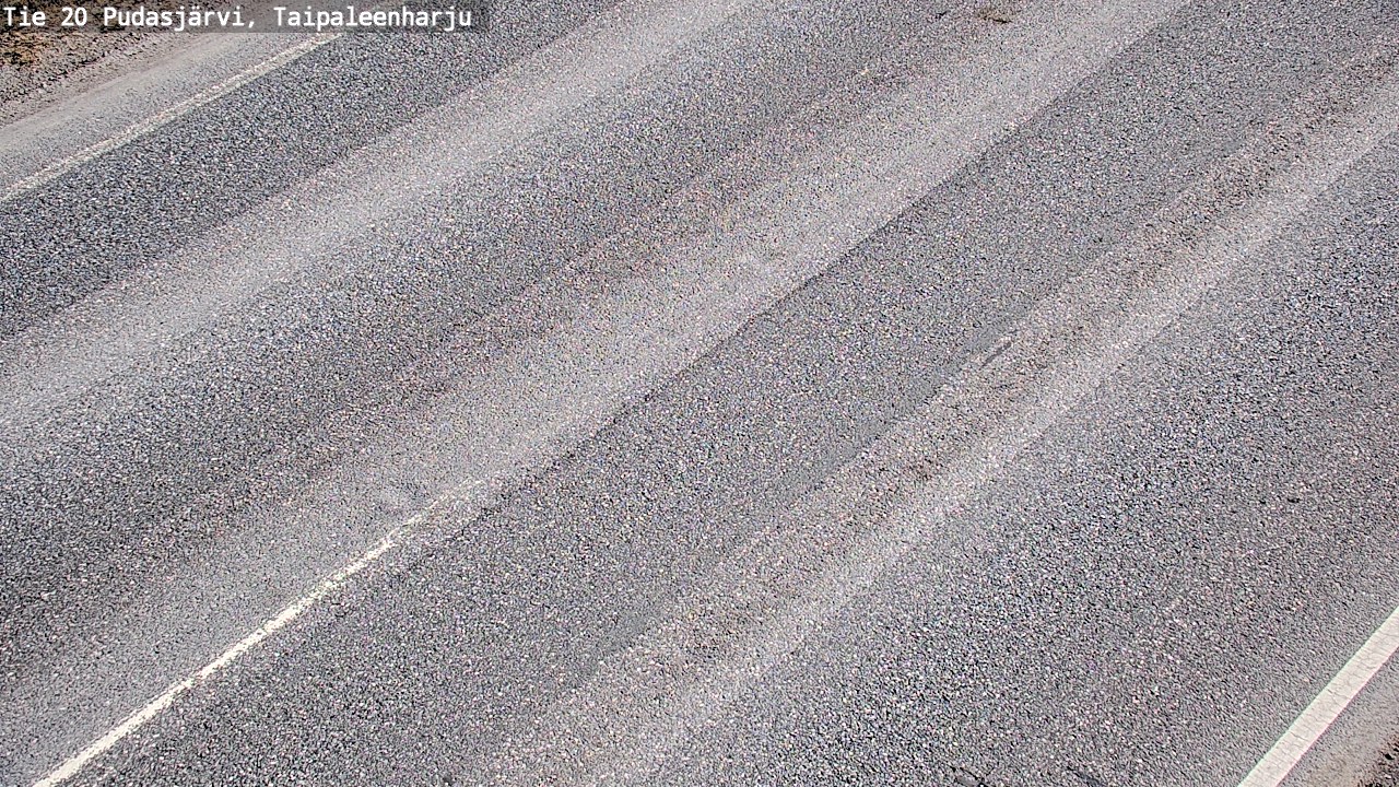 Weather Camera Image Road 20 Pudasjärvi, Taipaleenharju, Pudasjärvi, Pohjois-Pohjanmaa