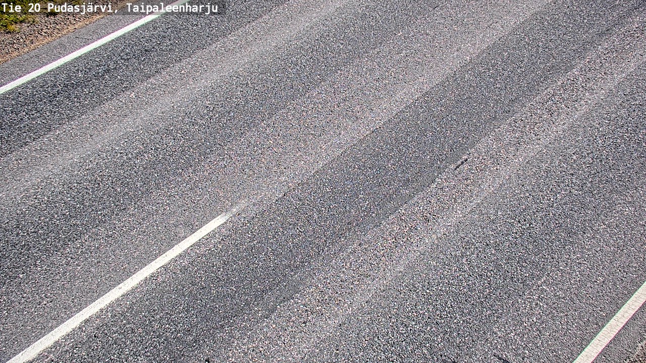 Weather Camera Image Road 20 Pudasjärvi, Taipaleenharju, Pudasjärvi, Pohjois-Pohjanmaa