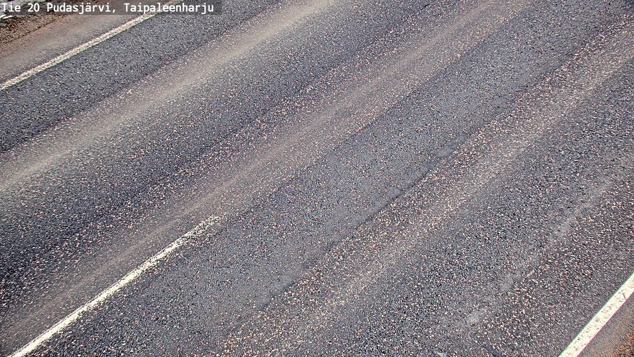 Weather Camera Image Road 20 Pudasjärvi, Taipaleenharju, Pudasjärvi, Pohjois-Pohjanmaa