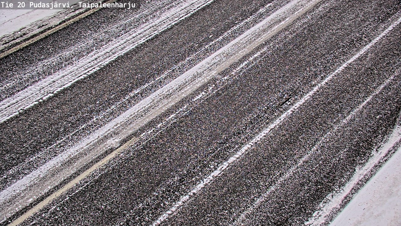 Weather Camera Image Väg 20 Pudasjärvi, Taipaleenharju, Pudasjärvi, Pohjois-Pohjanmaa