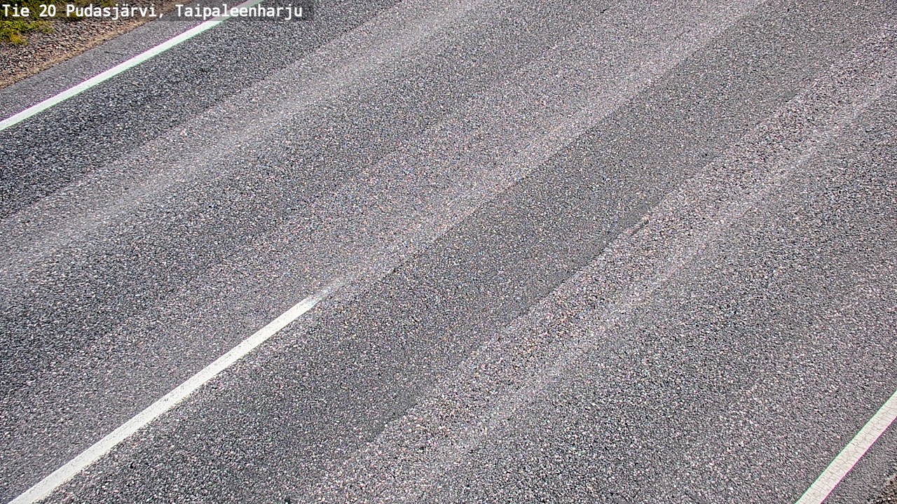 Weather Camera Image Road 20 Pudasjärvi, Taipaleenharju, Pudasjärvi, Pohjois-Pohjanmaa