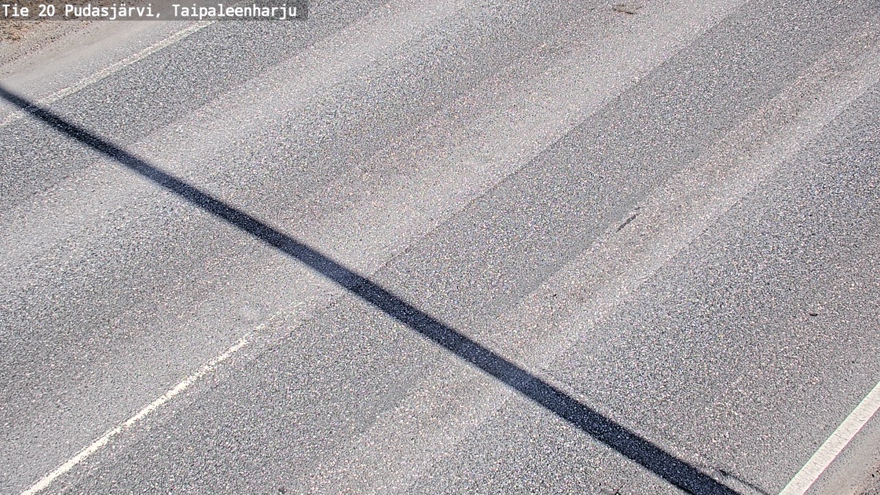Weather Camera Image Road 20 Pudasjärvi, Taipaleenharju, Pudasjärvi, Pohjois-Pohjanmaa