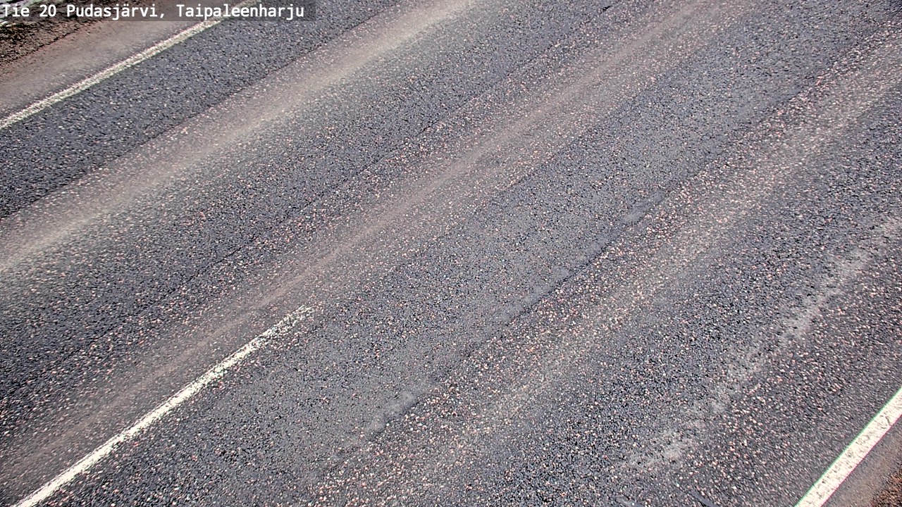 Weather Camera Image Road 20 Pudasjärvi, Taipaleenharju, Pudasjärvi, Pohjois-Pohjanmaa