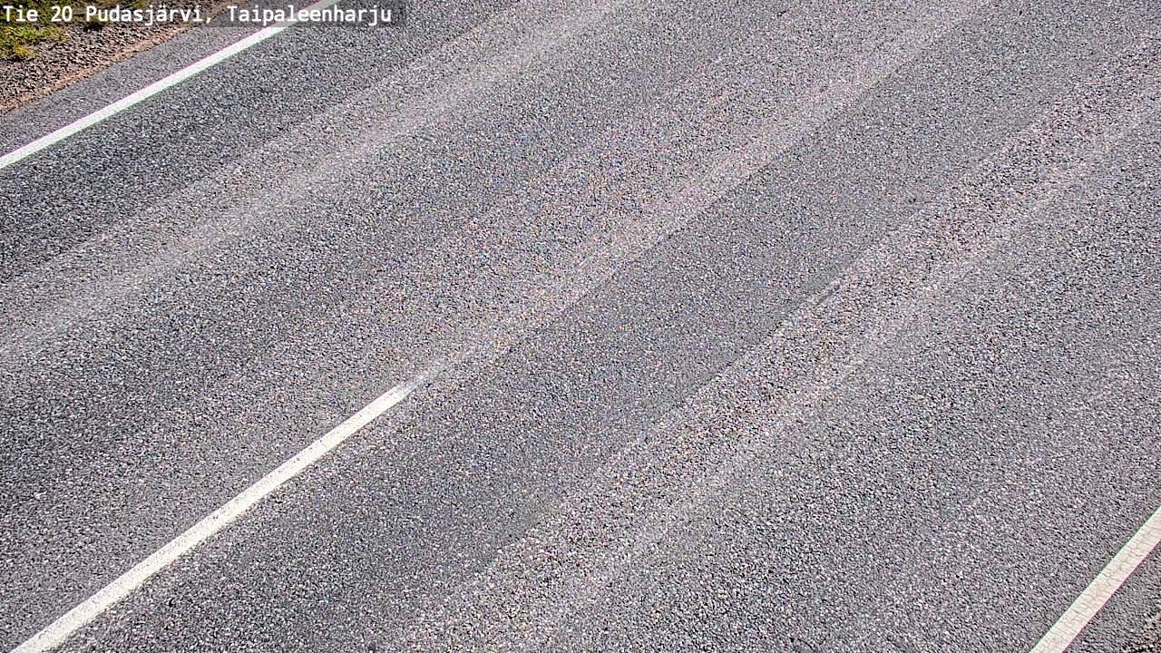 Weather Camera Image Road 20 Pudasjärvi, Taipaleenharju, Pudasjärvi, Pohjois-Pohjanmaa
