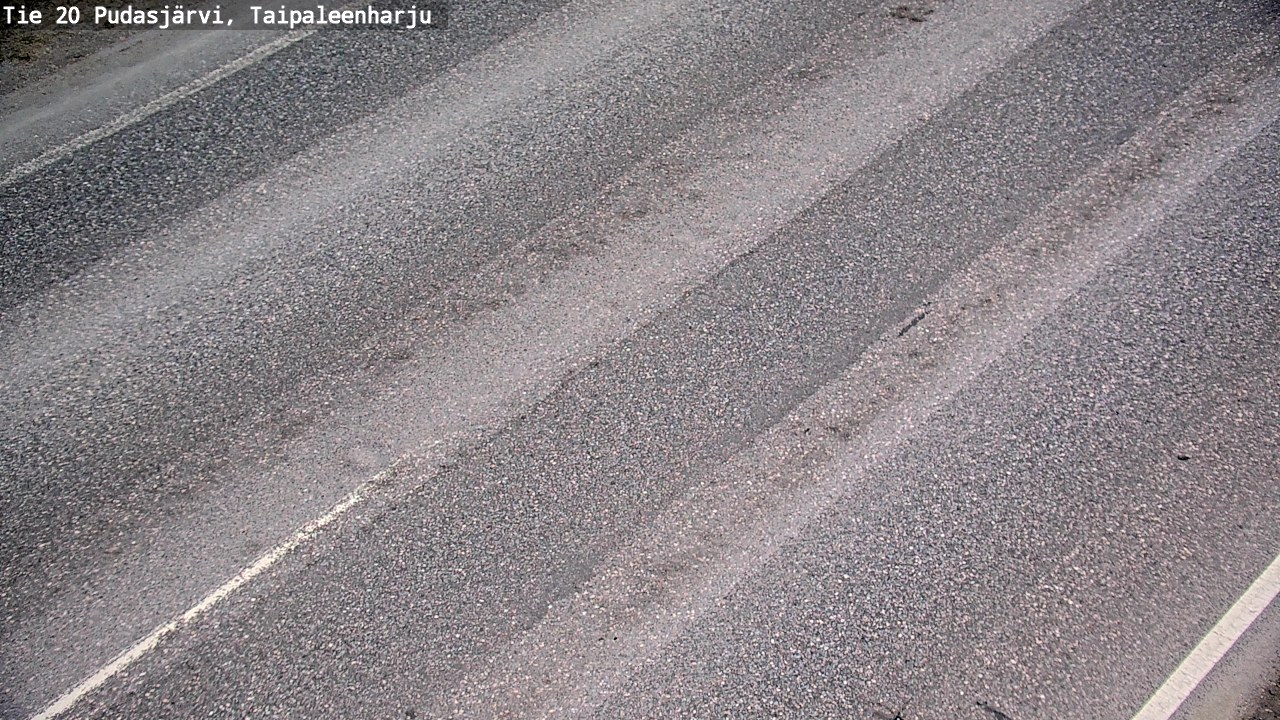 Weather Camera Image Road 20 Pudasjärvi, Taipaleenharju, Pudasjärvi, Pohjois-Pohjanmaa