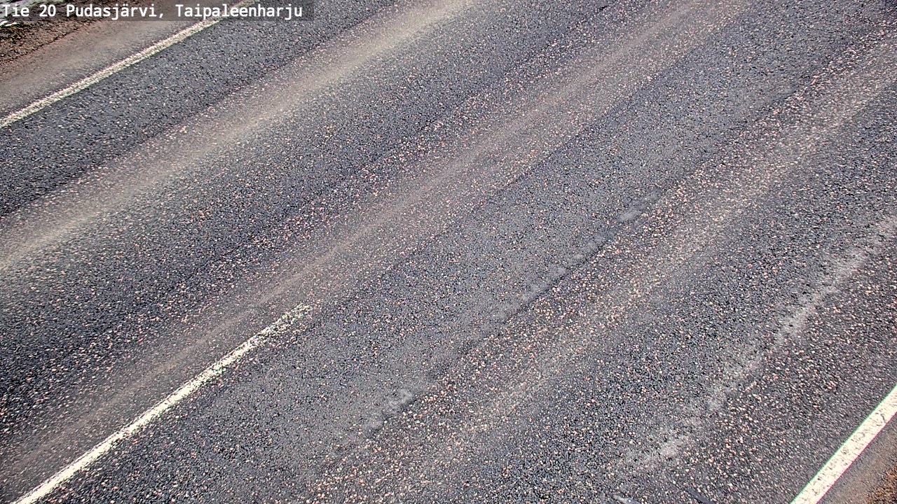 Weather Camera Image Road 20 Pudasjärvi, Taipaleenharju, Pudasjärvi, Pohjois-Pohjanmaa