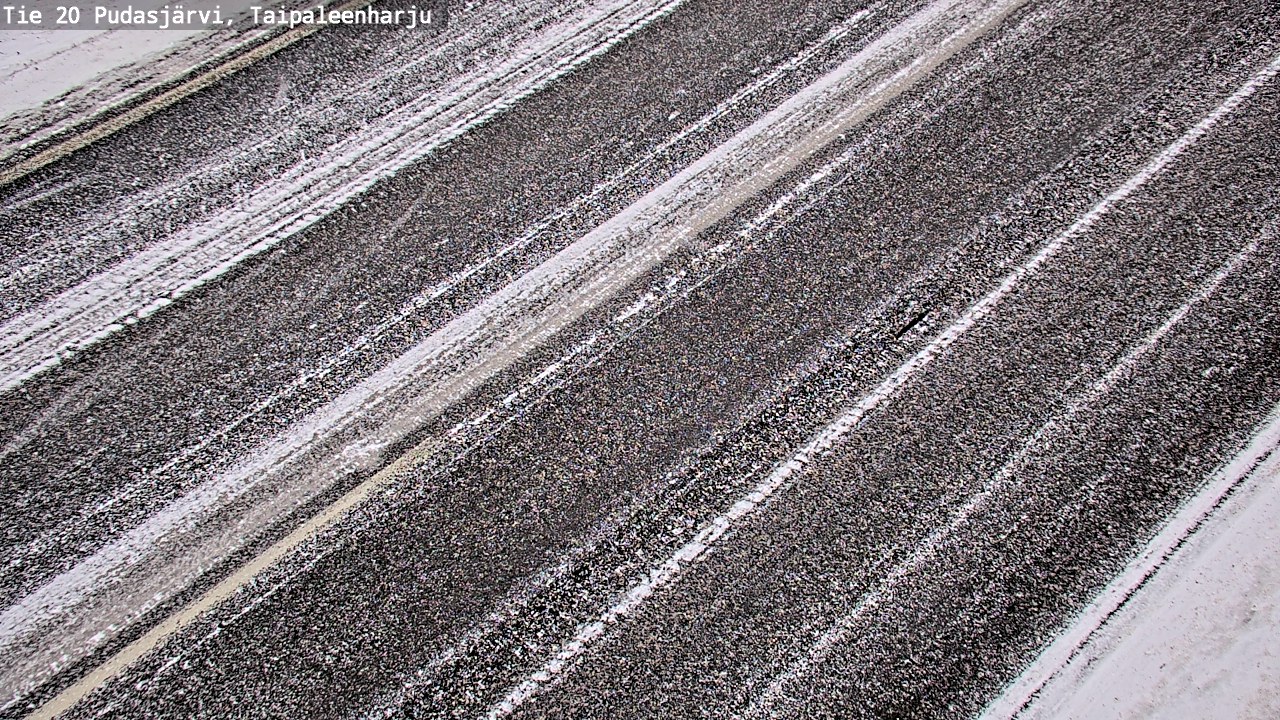 Weather Camera Image Väg 20 Pudasjärvi, Taipaleenharju, Pudasjärvi, Pohjois-Pohjanmaa