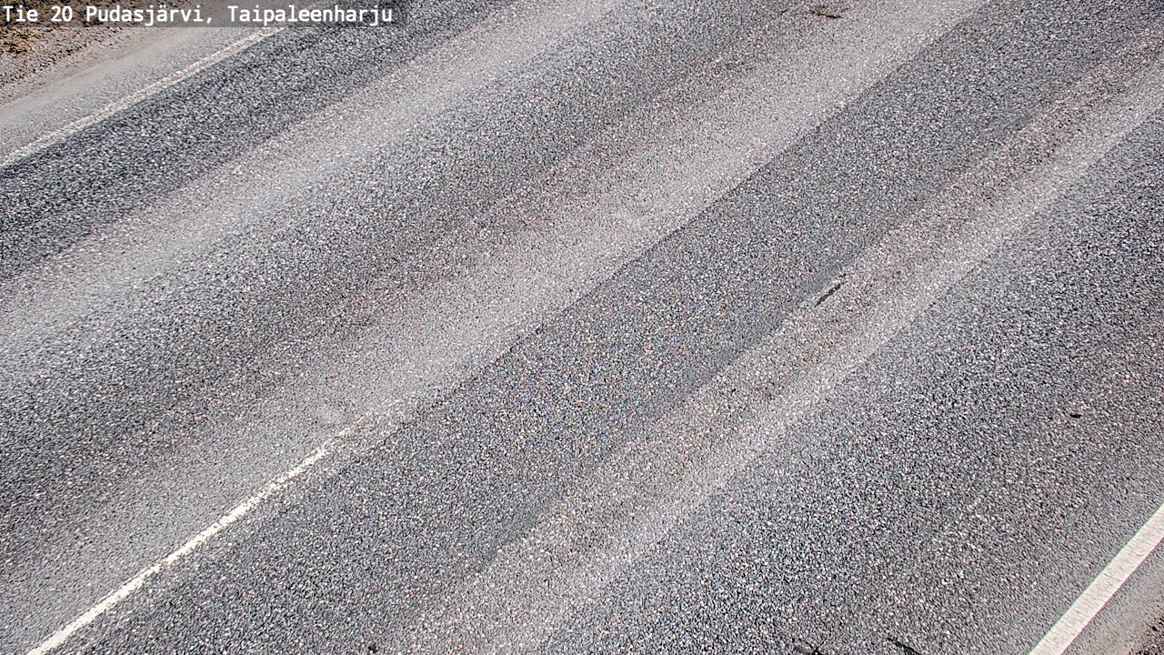 Weather Camera Image Road 20 Pudasjärvi, Taipaleenharju, Pudasjärvi, Pohjois-Pohjanmaa