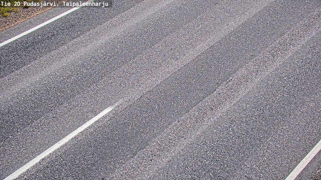 Weather Camera Image Road 20 Pudasjärvi, Taipaleenharju, Pudasjärvi, Pohjois-Pohjanmaa