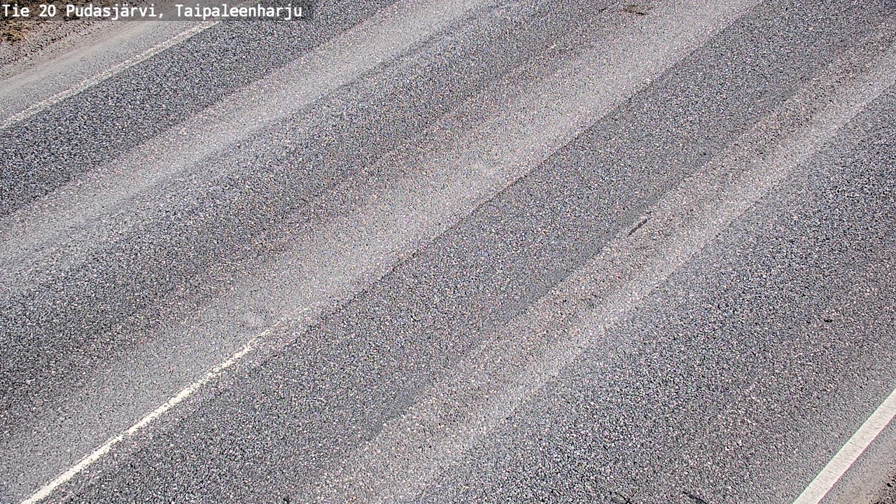 Weather Camera Image Väg 20 Pudasjärvi, Taipaleenharju, Pudasjärvi, Pohjois-Pohjanmaa