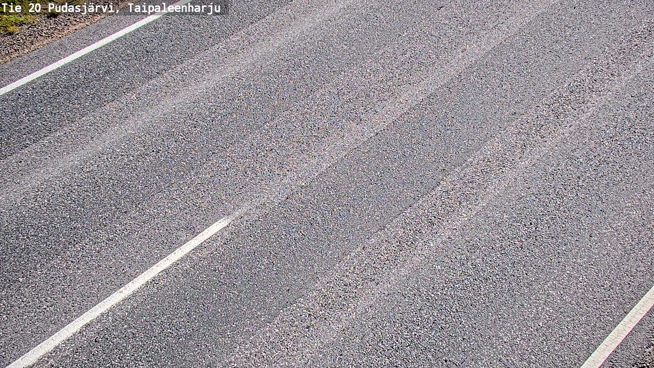Weather Camera Image Road 20 Pudasjärvi, Taipaleenharju, Pudasjärvi, Pohjois-Pohjanmaa
