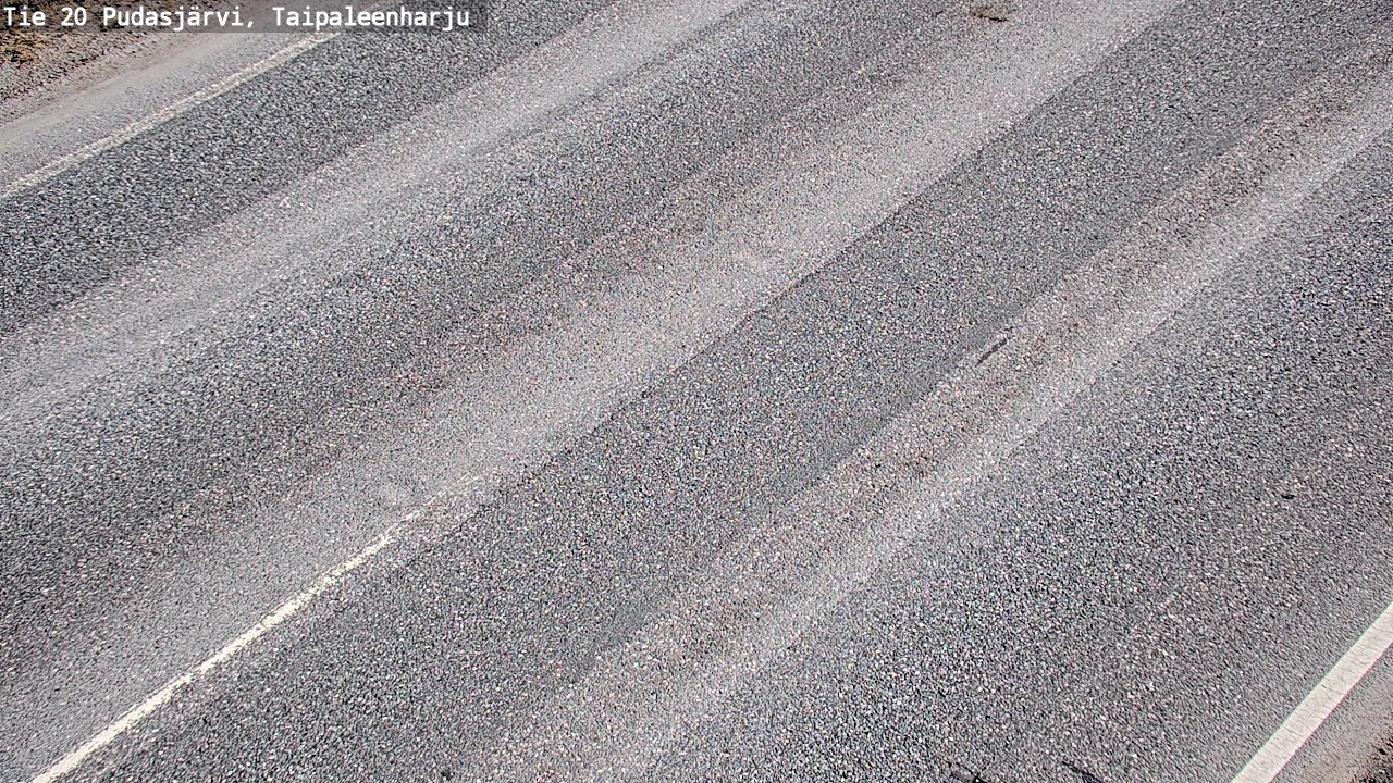 Weather Camera Image Road 20 Pudasjärvi, Taipaleenharju, Pudasjärvi, Pohjois-Pohjanmaa