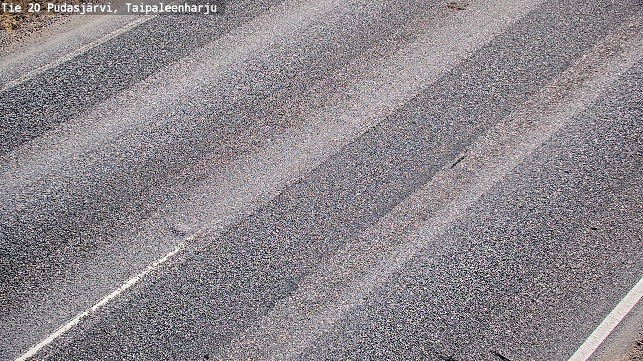 Weather Camera Image Road 20 Pudasjärvi, Taipaleenharju, Pudasjärvi, Pohjois-Pohjanmaa