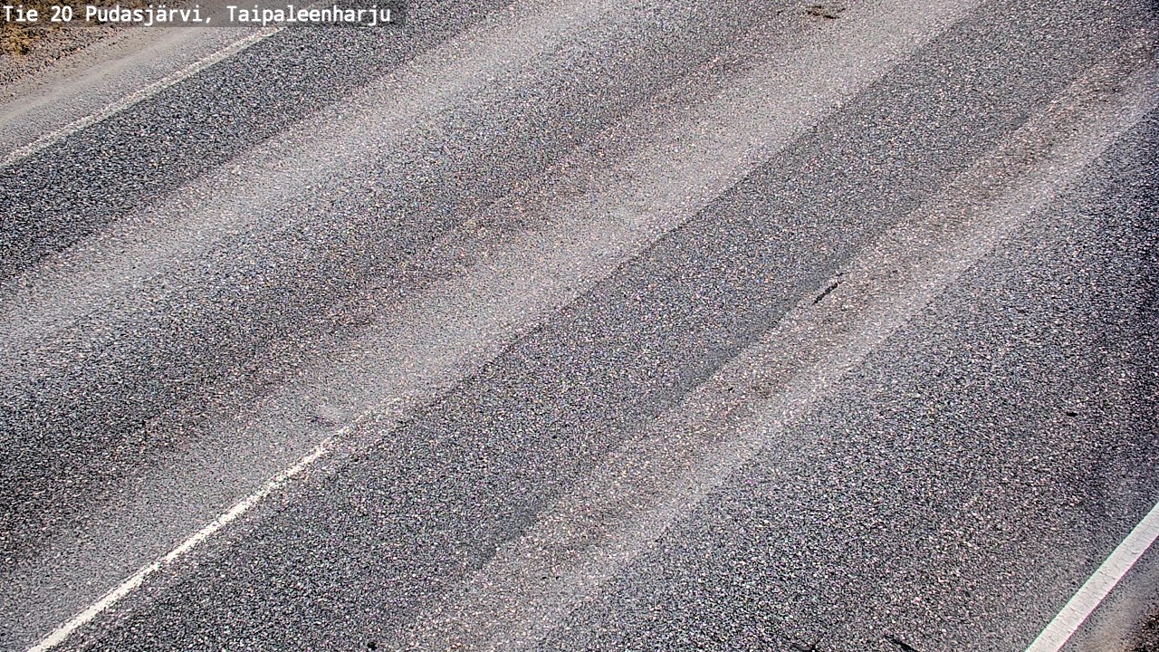 Weather Camera Image Road 20 Pudasjärvi, Taipaleenharju, Pudasjärvi, Pohjois-Pohjanmaa