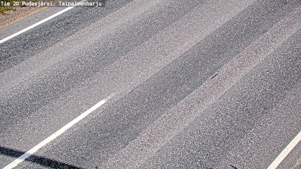 Weather Camera Image Road 20 Pudasjärvi, Taipaleenharju, Pudasjärvi, Pohjois-Pohjanmaa