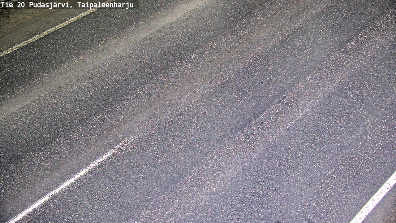 Weather Camera Image Road 20 Pudasjärvi, Taipaleenharju, Pudasjärvi, Pohjois-Pohjanmaa