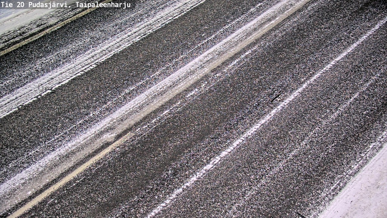 Weather Camera Image Väg 20 Pudasjärvi, Taipaleenharju, Pudasjärvi, Pohjois-Pohjanmaa