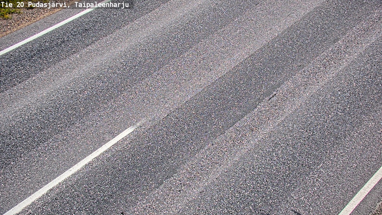 Weather Camera Image Road 20 Pudasjärvi, Taipaleenharju, Pudasjärvi, Pohjois-Pohjanmaa