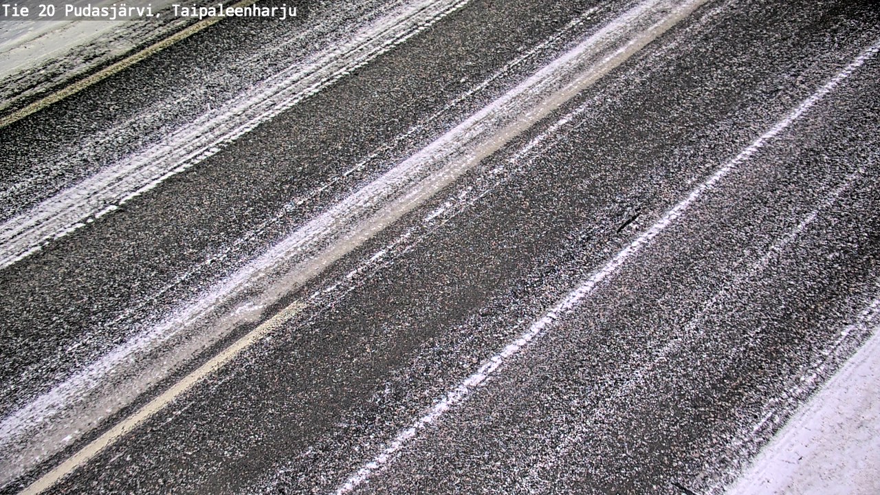 Weather Camera Image Väg 20 Pudasjärvi, Taipaleenharju, Pudasjärvi, Pohjois-Pohjanmaa