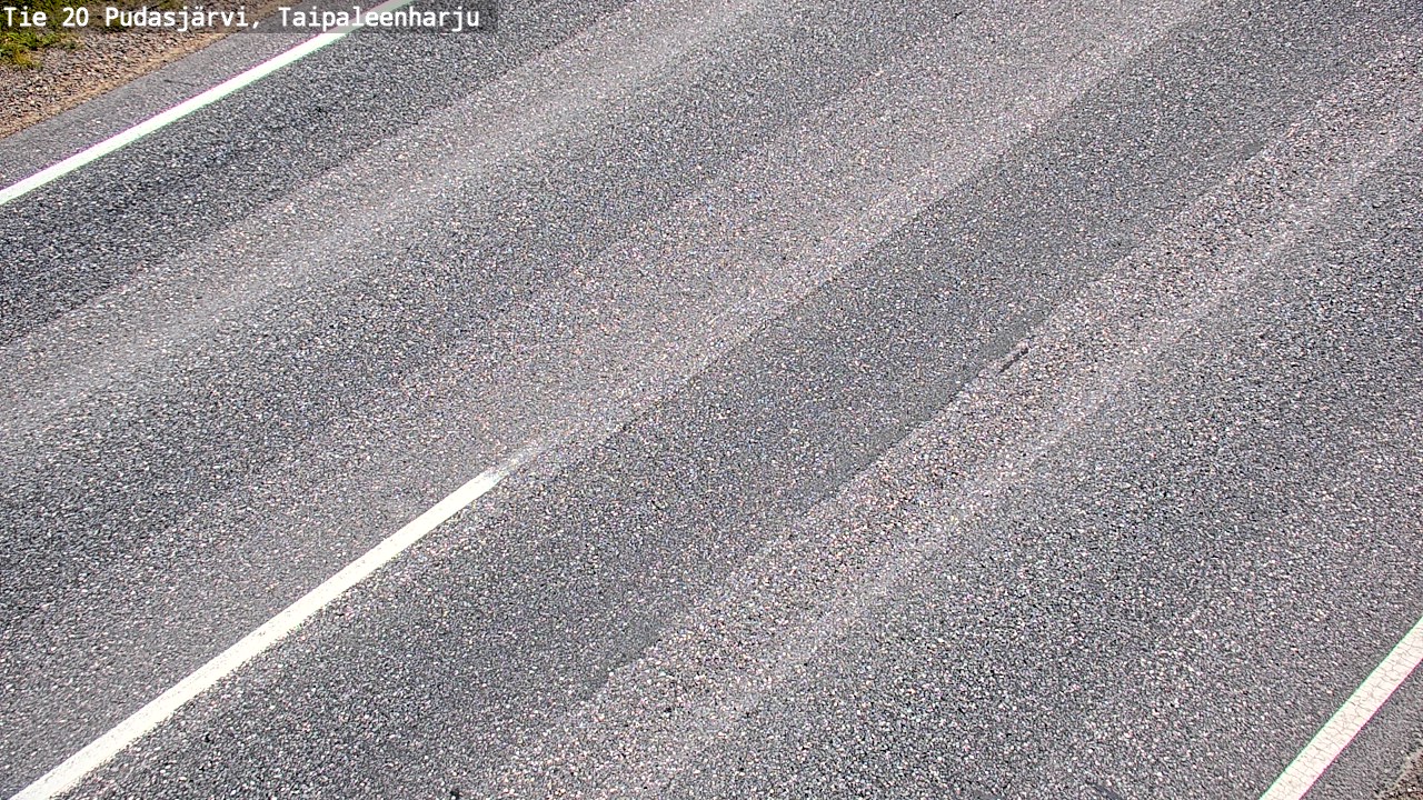 Weather Camera Image Road 20 Pudasjärvi, Taipaleenharju, Pudasjärvi, Pohjois-Pohjanmaa