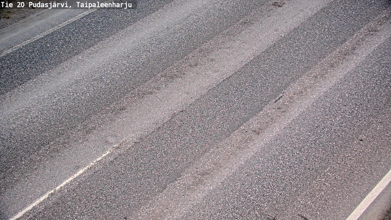 Weather Camera Image Road 20 Pudasjärvi, Taipaleenharju, Pudasjärvi, Pohjois-Pohjanmaa