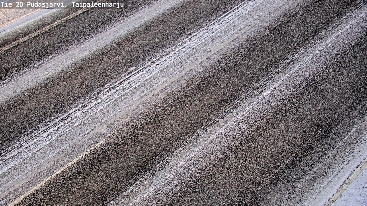 Weather Camera Image Road 20 Pudasjärvi, Taipaleenharju, Pudasjärvi, Pohjois-Pohjanmaa