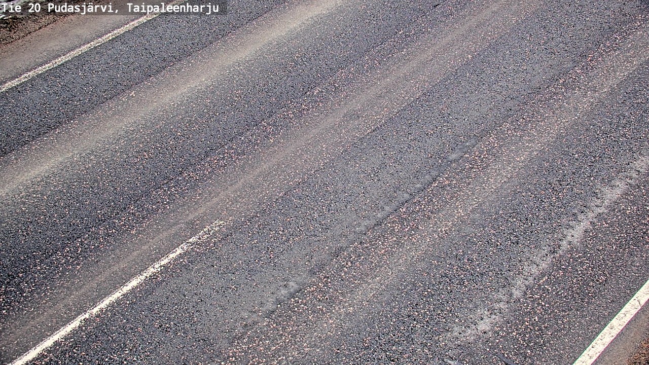 Weather Camera Image Road 20 Pudasjärvi, Taipaleenharju, Pudasjärvi, Pohjois-Pohjanmaa