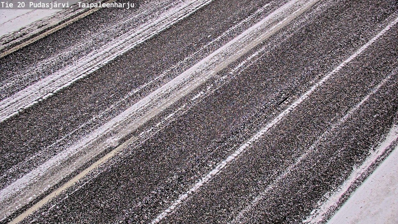 Weather Camera Image Väg 20 Pudasjärvi, Taipaleenharju, Pudasjärvi, Pohjois-Pohjanmaa