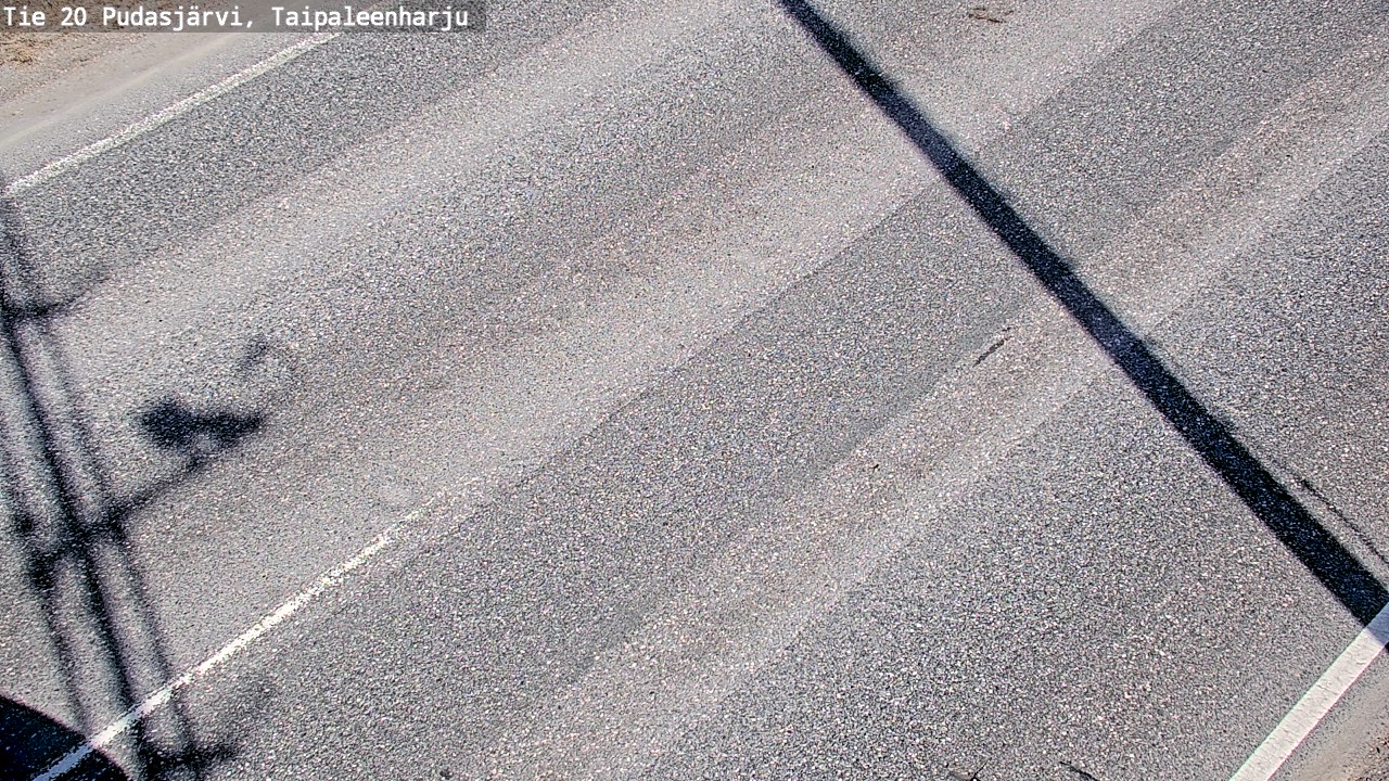 Weather Camera Image Road 20 Pudasjärvi, Taipaleenharju, Pudasjärvi, Pohjois-Pohjanmaa